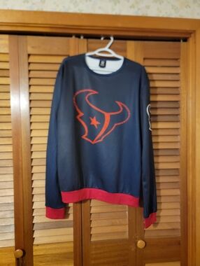 TEXANS NFL Navy Shirt with Red Accent
